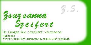 zsuzsanna szeifert business card